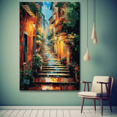 Old Town Stairs italy Painting by Numbers